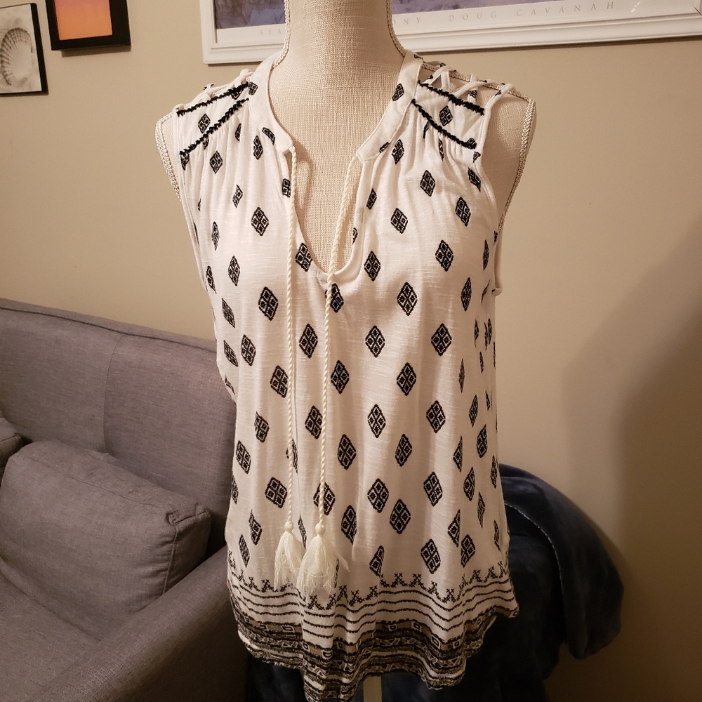 Lucky Brand sleeveless summer top, L